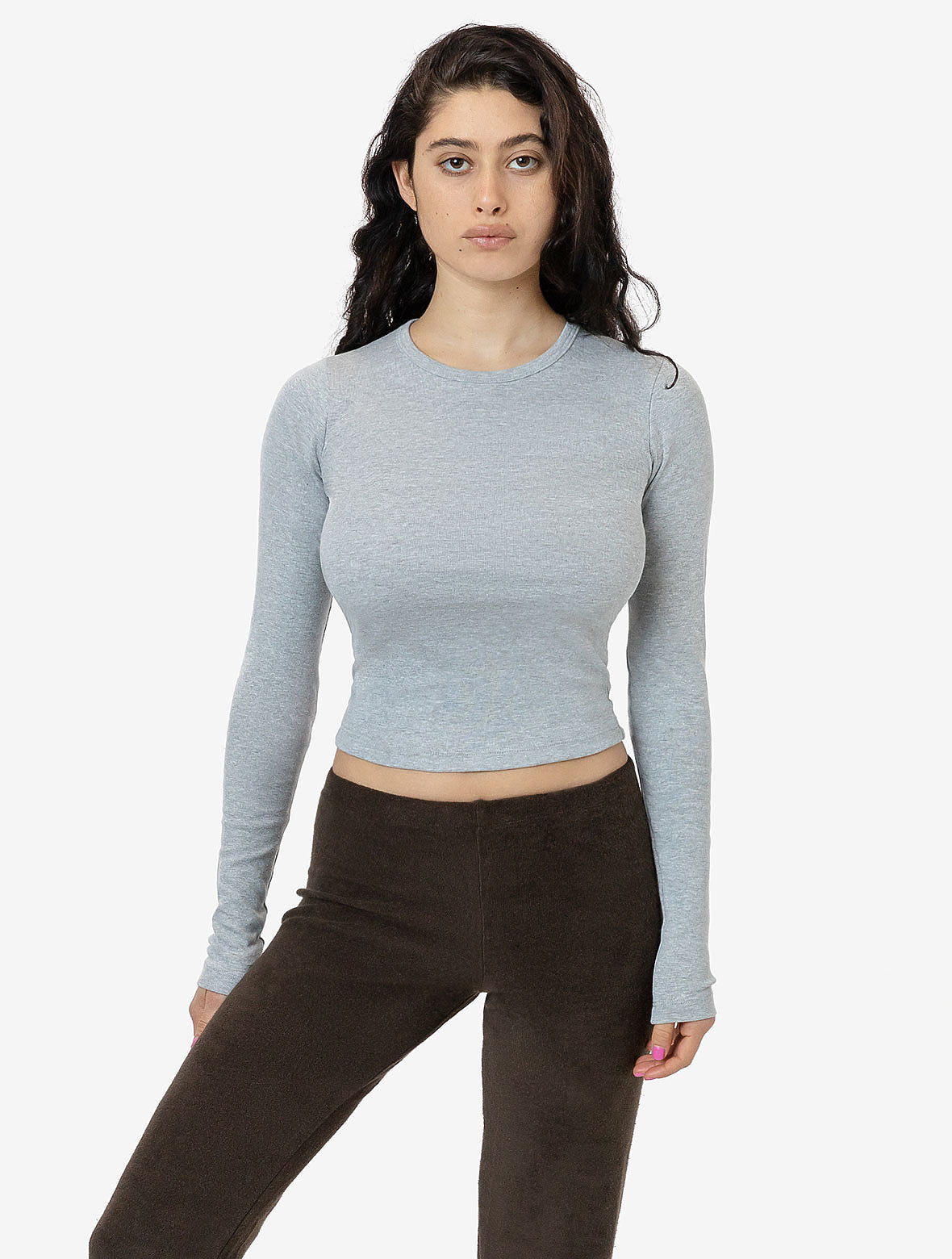 43007 Baby Rib Long Sleeve Crewneck