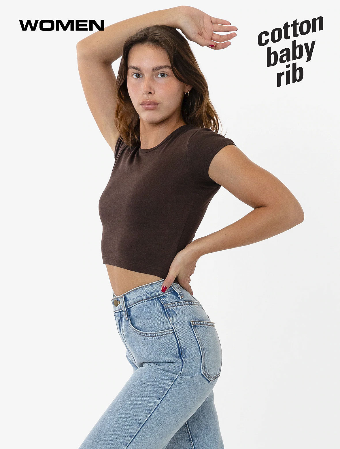 43035 CAP SLEEVE BABY RIB CROP TOP