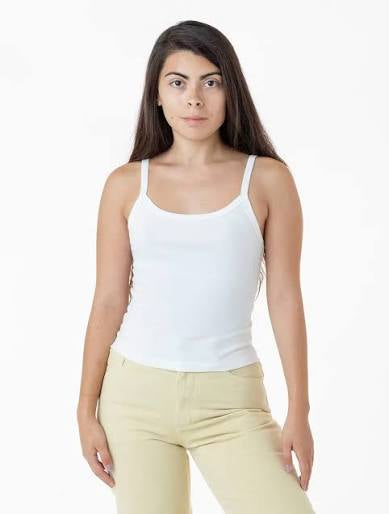 Los Angeles Apparel Baby Rib Spaghetti Tank