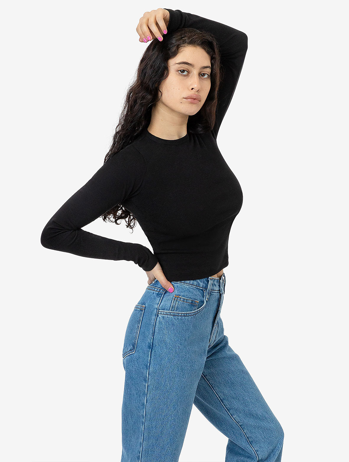 43007 Baby Rib Long Sleeve Crewneck