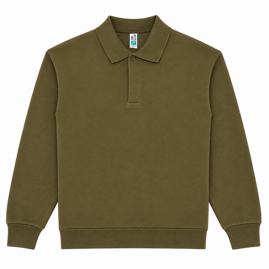 Lane Seven Element Polo Collar Crewneck