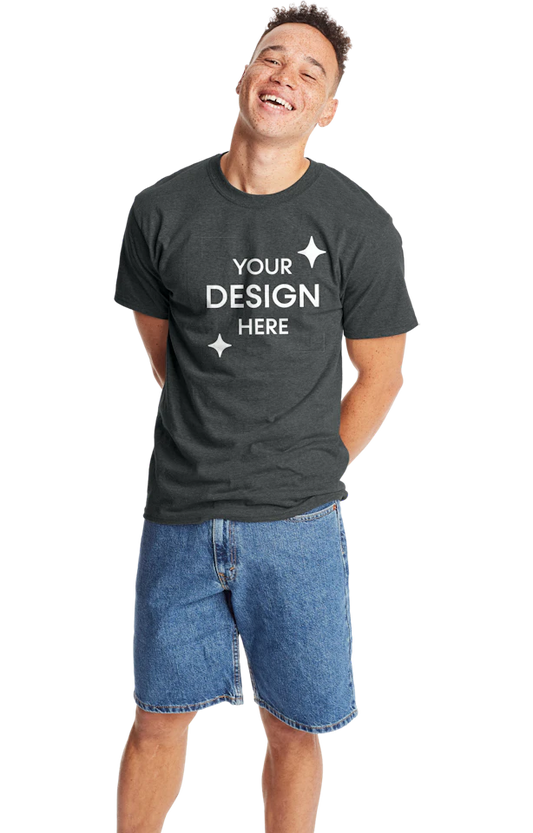 Hanes 5180 - Beefy-T® Short Sleeve Tee Charcoal Heather